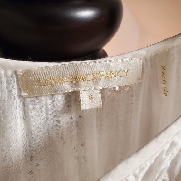 Rare LoveShackFancy Jessie Dress White Size: 8 - Picture 5 of 14